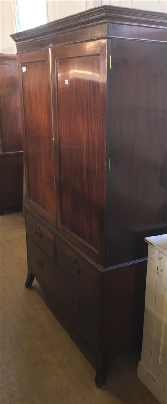 Mahogany linen press